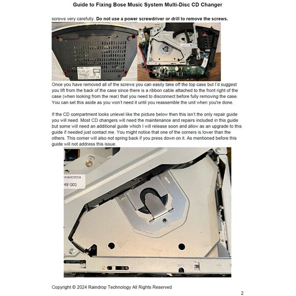 Bose Wave Music System Multi 3-CD Changer *Repair DIY SERVICE KIT* AWRCC1 AWRCC2 - Picture 3 of 5